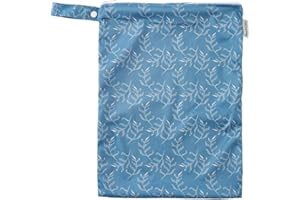 avo + cado Nasstasche UNO (M) - Gemustert - Wasser- und geruchsdicht - Größe: 29 x 40 cm - Schwimmbeutel, Wäschebeutel, Windelbeutel, Kulturbeutel (Blätter)