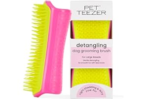 Pet Teezer, Szczotka do rozplątywania i pielęgnacji sierści dla psów, różowa i żółta