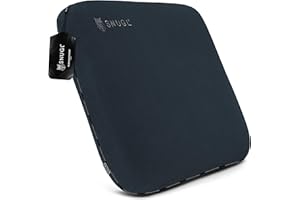 SNUGL Sofakissen 50x50cm mit Bezug | Memory Foam Kissen formstabil | Waschbarer Samt Kissenbezug hypoallergen | Kissen für Sofa & Wohnzimmer Dekoration – Dunkelgrau (1 Kissen)