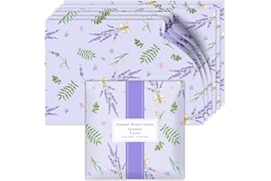 Scent-Hi Papeles Perfumados, 6 Hojas Lavanda de cajones perfumados, Hojas de Papel no Adhesivas para Armario del hogar, cajones de tocador, 36.5 * 50 cm