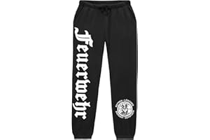 Uglyshirt87 Feuerwehr Männer u. Herren Jogginghose | Logo 112 FFW Freiwillige Hose | M2