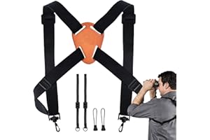 Rianpesn Arnés Binocular | Arnés Cruzado Binocular con Correas Ajustables - para Cazadores, fotógrafos, golfistas, Accesorio Seguro y para Aves, Caza, Escalada, Senderismo