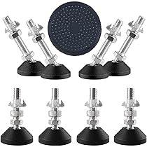 Piedini Regolabili Per Mobili M8 - Confezione 8 Pezzi - Nero - Foto 7