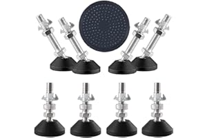 UNI-FINE SHOP Uni-Fine 8 Stück Nivellierfüße M8*50*Ø50mm Kann 450 kg standhalten, stellfuß, stellfüße höhenverstellbar,verstellbare möbelfüße, höhenverstellbare füsse für möbel