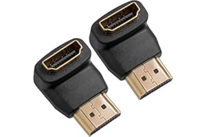 pjp electronics 90 Degree Right Angle Hdmi Adapter for TV, Projector, Monitor, Female To Male 90 Degree Hdmi Bend Support 4K 3D Full HD (Pack of 2)