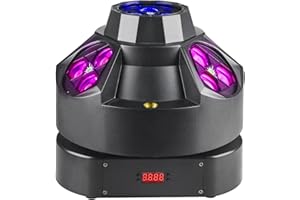 METYONLASER DJ-Partylicht, 200 W RGBW 4-in-1-LED-DJ-Bühnenlichter, DJ-Lichter mit unendlicher Drehung und aktiviertem Ton für Hochzeits-DJ-Partys und Live-House