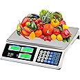 NALACAL 66LB Digital Price Scale, Electronic Price Computing Scale LCD Price Scale Commercial Food Scale Meat Weight Scale Price Computing Scale LBS/KG for Meat Vegetable Fruit Farmers Market