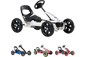 BERG Reppy BMW | Coche de Pedales para niños Desde 2,5 años | Soundbox Race con 4 Sonidos | Asiento Ajustable sin Herramientas | Ruedas EVA sin pinchazos | Eje oscilante Estable | Diseño Deportivo