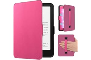 Fintie Etui z paskiem na rękę do Kindle Paperwhite (12. generacji) i Kindle Colorsoft/Paperwhite Signature Edition 2025/2024, lekkie etui z funkcją Auto Sleep/Wake, różowe