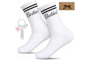 SNYVPRA Beste Freundin Geschenke, Geburtstagsgeschenk Für Frauen, Jahrestag Geschenk Für Sie, Girlfriend, Romantische Socken Mit Schlüsselanhänger, Ideales Valentinstagsgeschenk