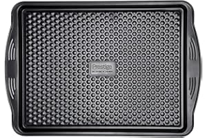 Prestige, Aerolift, Large Roasting Tray Non Stick, Cushion Base, Fridge Freezer and Dishwasher Safe, Carbon Steel, Internal Dimensions 37 x 28 x 2 cm, 11 x 15 Inch