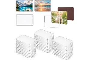 30 stycken gör-det-själv kylskåpsmagneter 7,5 x 5,5 cm, magneter själv designa set av akryl, rektangulär fotomagnet med själv