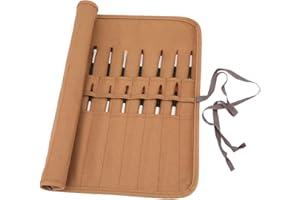 AMOYIE abaría Pieghevole Astucci per pennelli, Tela Contenitori portapennelli, Borsa Organizzatore per Pennelli Acrilica, Acquerello Guazzo pennelli da pittura Olio, portatile borsa arti