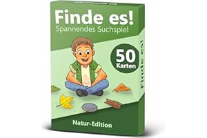 GLÜCKSWOLKE - Finde es I Draußen die Natur neu entdecken I Outdoor Schatzsuche für Kinder I Entdecker Spielzeug & Kinderspiel I Spiele ab 4, 5, 6, 7, 8 Jahre I Geschenk für Mädchen und Junge
