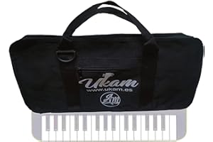 Funda UKAM sin acolchar con bolso para mini-teclados 32 notas,Compatible con: Casio SA46/SA47,SA-50/SA-51, OQAN QKB32 y KURZWEIL KP10. Fabricado en España, Medidas: 47x25x7cm, (Sin bandolera)