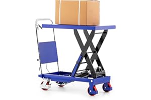 Pallit Carro elevador X hidráulico | 500 kg de capacidad de carga | 900 mm de altura de elevación | plataforma: 855 x 500 mm | mesa elevadora