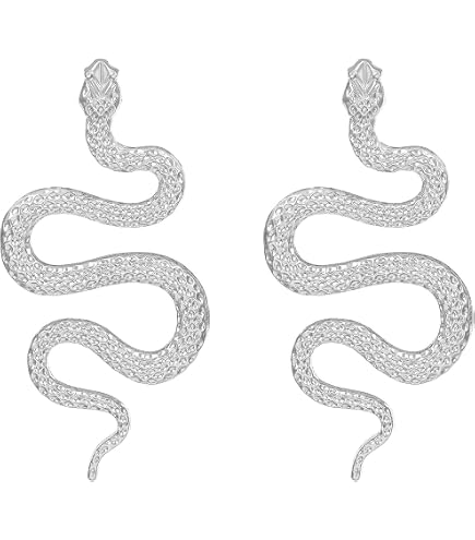 Orecchini a Cerchio Texture Serpente in Argento 925 - Albert M