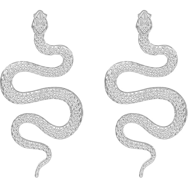 Orecchini Gotici A Serpente In Acciaio Inox – Stile Punk, Gioielli Da Donna Per Halloween E Natale (Larg. 2,5 X Lungh. 4,1 Cm) - 2