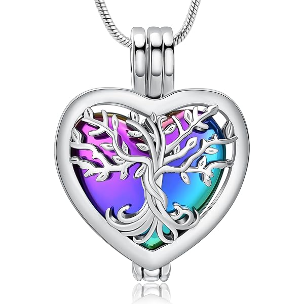 Albero Della Vita Collana Urna Ceneri - Ciondolo Commemorativo In
