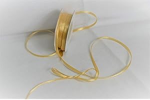 Schnooridoo Satinband 3mm/ 6mm/ 12mm/ 25mm/ 38mm/ 50mm viele Farben Geschenkband Hochzeit Weihnachten Geburtstag Schleifenband Dekoband (Gold, 3mm x 50m)