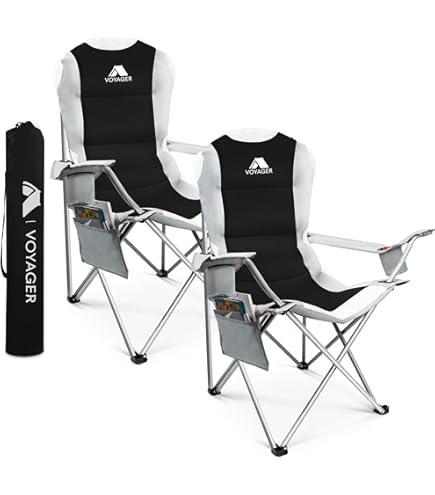 Portable Stool LANMOUNTAIN Adult Camping Chairs High Back Folding