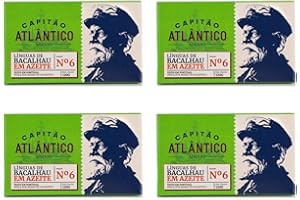 QUINTA DE JUGAIS Lenguas de Bacalao en Aceite de Oliva - Pack de 4 x 120g - Conservas de Pescado Tradicionales Portuguesas - Marisco Listo para Comer - Lenguas de Bacalao en Lata para Cocinar, Tapas o Aperitivos