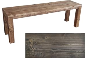 TOTAL WOOD 2012 Gartenbank Sitzbank Holzbank parkbank terrassenmobel für Innen und Außen geeignet Nach Maß verfügbar (Classic imp) (Ebenholz, 100X38.5X50)