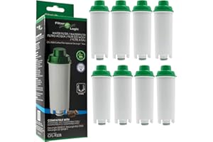 8 x FilterLogic CFL-950B - Cartouche cafetière compatible DeLonghi DLS C002 / DLSC002 / SER 3017 / SER3017 / 551329811 - pour machine à café expresso modèles ECAM ETAM EC800 EC860 EC680 BCO