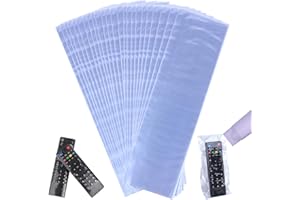 ULELE 100Pcs Remote Control Shrink Wrap Bags,3.1x11"Remote Control Cover Protector PVC Heat Shrink Wrap Bags Transparent Heat-resistant Ductile High Shrinkage Packaging Dustproof and Waterproof