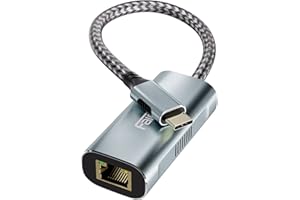 FAIRIKABE Adattatore da USB C a Ethernet da 2,5 G, Adattatore di rete USB tipo C a LAN Gigabit compatibile con Thunderbolt 3, per Mac, MacBook Air, MacBook Pro, iPad Pro, iPad Air, laptop, computer