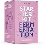 Fairment Starterkit Fermentation - Fermente einfach Selbermachen - enthält Fermentiergläser, Glasgewichte, Zubehör und EIN Re