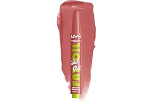 Nyx Professional Makeup - Baume à Lèvres Teinté - Lèvres Teintées et Hydratées - 12H d'Hydratation - Enrichi en Pigments - Formule Vegan - Fat Oil Slick Click- Teinte : Caption This