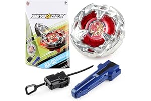 simyron Spinning Top Set, 1Pcs Metal Gyroscope Bey Gyro Blade with Launcher and Storage Box Battling Tops Stadium for Boys Kids and Adults Gift