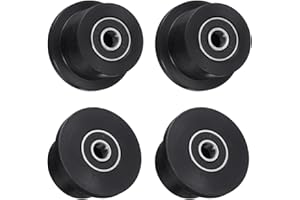 ‎SOURCING MAP sourcing map Nylon-gefräste Räder/Rollen, Ersatzräder, passend für Total Gym Zubehör, Teil mit Kugellagern, Durchgangsloch von 7,9 mm im Durchmesser, Schwarz, 4 Stück