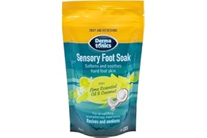 Dermatonics Sensory Foot Soak | Softens and Soothes Hard Foot Skin | With Lime Essential Oil and Coconut | Revieves and Awakens | Suitable for Vegans | 350 g