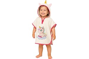 LAYNENBURG Premium badponcho för barn med huva – 100 % bomull – OEKO TEX – baby pojkar flickor handduk poncho frotté