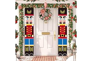 QKTYB Nussknacker-Weihnachtsbanner, Ritter-Banner, Outdoor Weihnachtsdekoration Weihnachtsbanner für Veranda, Haustür, Haus, Garten, Innenbereich (30 × 180 cm)