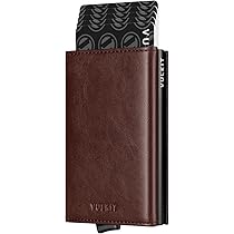 Porta Carte Di Credito Uomo Portacarte RFID VULKIT Con Protezione - Portafoglio Slim Mimetico Per Carte, Contanti E Airtag - Grigio Vulkit Nfc Pop