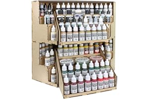 War World Gaming Sistema Modulare Postazione Porta Colori in MDF - Sezione ad Angolo - Modellismo Wargame Miniature Figure Diorama Fai Da Te Spedizione Tracciata