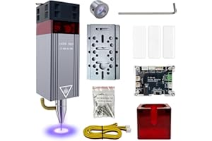 Kit modulo laser di potenza ottica 10W con assistenza ad aria e protezione magnetica per gli occhi insieme,80W testa laser LASER TREE doppio punto ultra-fine compresso per macchina incisore,12V