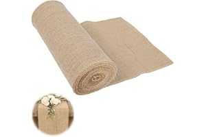 TAIPINTEE Camino de Mesa de Arpillera 30cmx10m Camino de Mesa Moderno Tela Arpillera Vintage para DecoracióN de la Boda Fiestas Eventos Decoración (30cm x10m)