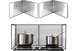 AKOLAFE 2 Stück Spritzschutz Küchenwand 40x30x30cm Spritzschutz Faltbar Spritzschutz Küchenrückwand Spritzschutz Herd Küche mit Antihaftbeschichtung Klappbarer Pfannenspritzschutz für Kochen, Braten