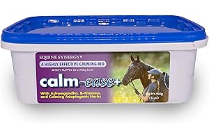 EQUINE SYNERGY Calm-Ease+ A Unique Herbal Calming Supplement with Ashwagandha, B-Vitamins and Adaptogens