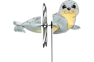 INVENTO JUST PLAY HQ Design Windspiration - Spin Critter, UV-beständige und wetterfeste Windspiel Deko für Garten, Terrasse und Balkon - Windrad inkl. Standstab (Seal)