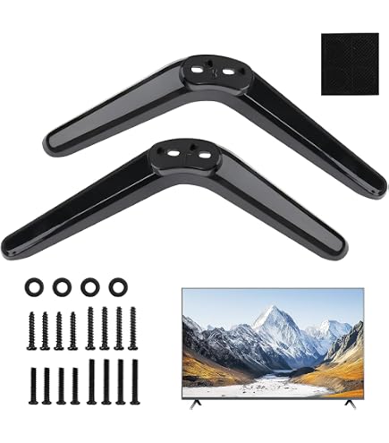 Pieds de Meuble: Pieds de Piédestal de Base TV Universels Support de Bureau avec Vis de Pieds de Meuble: Pieds de Piédestal de Base TV Universels Support de Bureau avec Vis de