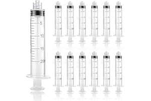 VEGENA Lot de 20 seringues de 20 ml avec Luer, doseuse sans aiguille, en plastique, pour laboratoires scientifiques et nourriture