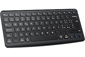 OMOTON Tastiera Bluetooth Tablet, Compatibile con Windows/Mac/iOS/Android, Mini Layout italiano con 79 Tasti, Design Ergonomico, Ricaricabile, Nera
