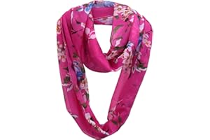 FAIRYGATE Infinity Scarves Retro Soft Wave Snood Loop Scarf Gifts for Women Girls