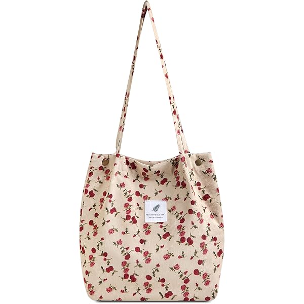 KALIDI Corduroy tas, schoudertas met ritssluiting, waterdichte shopper voor dames, handtas, groot, voor werk, kantoor, reizen, winkelen, grijs