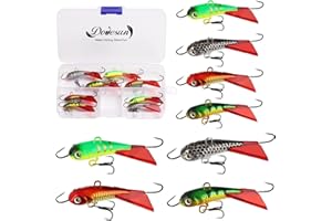 Dovesun Fishing Kit Ice Fishing Jigs Ice Fishing Lures Walleye Fishing Lures Crappie Jigs 135pcs/58pcs/34pcs/30pcs/8pcs